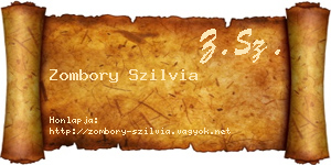 Zombory Szilvia névjegykártya
