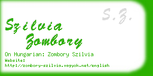 szilvia zombory business card